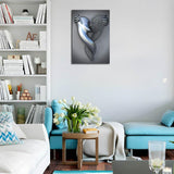 NEW Retails $45, Framed Love Heart 3D Black Canvas love heart gray-3d art wall Decor Black And White Picture Poster Prints Metal Sculpture Effect Modern Paintings For Couple Abstract Hug Wall Decor (16x24 inches)