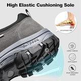 NEW Men's Hiking Shoes Slip On Waterproof Anti-Slip Shoes with Arch Support Lightweight Orthopedic Loafers Breathable Sneakers Low-top Walking Boat Shoe, Brown, Sz 11