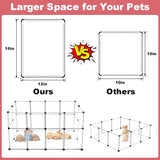 NEW Retails $80, 24 Panels Portable Small Animals Playpen, 48"x 24"x 28" Transparent Pet Playpen, Portable Plastic Enclosure, Puppy Play Pen for Indoors Outdoor Pet Fence for Guinea Pigs, Bunny, Ferrets, Hamsters, Hedgehogs