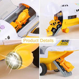 NEW Car Toys Set with Transport Cargo Airplane Educational Construction Toys Trucks Set 23.6x23.4 Inch Play Mat, 6 trucks, 1 Large Plane, 11 Road Signs, 1 User’s Manual - Retails for $49+!﻿