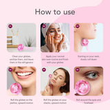 NEW Retails $60 Hana Emi Ice Globes For Face - Unbreakable Ice Roller for Face and Eyes - Cryo Globes For Facials Anti-Age - Anti-Wrinkle Face Globes - Masajeador Facial - Set of 2, Pink
