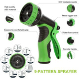 NEW Retails $66, 50-foot Expandable Garden Hose with 9 Functional Nozzles, Flexible Strong Water Hose with 3/4-inch Solid Brass Connectors and Double Latex Core