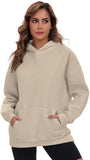 NEW Retails $60, Vidifid Womens Oversized Hoodie Pullover with Pocket, Light Coffee, Fits Medium