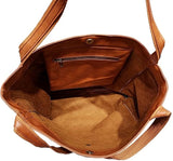 NEW Retro Tote Bag for Women PU Leather Shoulder Bag Large Capacity Handbag Work Satchel Commuter Purse, Burnt Coffee