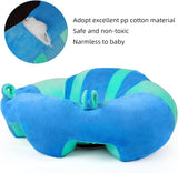 NEW SeaISee Baby Support Seat Sofa Plush Soft Animal Shaped Baby Learning to Sit Chair Keep Sitting Posture Comfortable for 3-16 Months (Green & Blue)