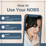 NEW NOBS (No Bad Stuff) Toothpaste Tablets - Nano Hydroxyapatite, Fluoride & Plastic Free, Eco & Travel Friendly - Remineralize with NHA (1 Month)