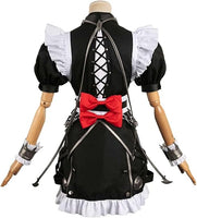 NEW Retails $100, Vaianie Ellen Joe Cosplay Costume Game Costume Women Maid Dress Uniform Girls Apron Outfits Halloween Carnival Costume, Full Set, No Tail, Sz L, Fits Medium