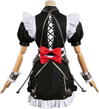 NEW Retails $100, Vaianie Ellen Joe Cosplay Costume Game Costume Women Maid Dress Uniform Girls Apron Outfits Halloween Carnival Costume, Full Set, No Tail, Sz L, Fits Medium