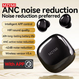 NEW Retails $50, Wireless Earbuds S07 Bluetooth5.4 Earphones in Ear Wireless Headset Bluetooth Active Noise Cancelling ENC Earphones TWS HiFi Sound Waterproof Sports Headphones with App (S07 Black)