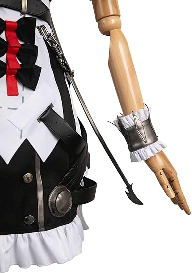 NEW Retails $100, Vaianie Ellen Joe Cosplay Costume Game Costume Women Maid Dress Uniform Girls Apron Outfits Halloween Carnival Costume, Full Set, No Tail, Sz L, Fits Medium