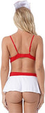 NEW MSemis Woman Sexy Nurse Cosplay Lingerie Set 5 Piece School Girls Uniform Halloween Costume Fancy Dress - Size Small