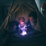 NEW Globe Electric 13319 Brontosaurus Multicolor Changing LED Integrated Rechargeable Silicone Night Light, Table Lamp, Tap Light, White, Reading Light, Home Essentials, Bedroom, Nightstands, Room Décor