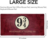 NEW Harry Potter Hogwarts Express Tickets Long Gaming Mouse Pad Desk Mat with Stitched Edges, Non-Slip Base for Gamer, Home and Office, 27.6 inch x 11.8 inch