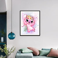 NEW FILASLFT DIY Stitch Diamond Art Full Drill, Stitch Diamond Painting Kits for Adults, 5D Cartoon Diamond Painting for Beginner, Perfect for Home Decoration Festival Gift 12x16 Inch.