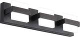NEW Retails $95, SOLFART 3 Lights Black Bathroom Modern Vanity Lights LED Vanity Light Black Bathroom Lights Over Mirror 20 inch White Light Dimmable, Black