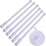 NEW SIQUK 6 Pack Adjustable Spring Tension Rods Refrigerator Bar Extendable Rod for DIY Projects