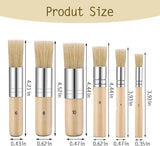 NEW JALCH Wooden Stencil Brushes – 6 pcs Paint Brushes for Acrylic Painting, Natural Bristle Brushes, Perfect for Acrylic, Oil & Watercolor Painting, DIY Art Crafts Project