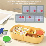 NEW Small 6 Pack Salad Dressing Containers To Go Condiment Containers with Lids, Stainless Steel Condiment Cup Dipping Sauce Cups Container
