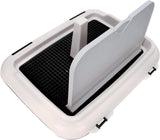 NEW Retails $44, Jeanoko Dog Training Mat, Indoor Dog Pet Toilet Diaper Holder Small Puppy Dog Toilet Indoor Puppy Training Toilet Plastic Cat Potty Fence Dog Scheduled Urination Potty Tray (Black)