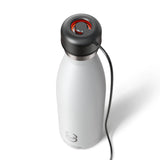 NEW CrazyCap 2.0 UV Water Purifier & Self Cleaning Stainless Steel Insulated Water Bottle - Turns Any Water Source Into Clean Drinkable Water - Perfect for Hiking, Camping, Travel and Survival, White