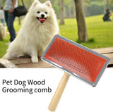 NEW Wool Carding Comb Shedding Tool Pet Cleaning Spinning Needle Grooming Cats Supplies Dogs Hair Wooden Handle Slicker Brush
