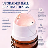 NEW Sealed Organic Castor Oil Roll-On with Rose Quartz Roller Ball – 100% Castor Oil Organic Cold Pressed, Mess-Free Castor Oil Roller for Hair, Eyebrows, Skin, and Body Moisturizing (Pure-2 Pack)
