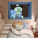 NEW FENDROM Funny Octopus Cartoon Tapestry Wall Hanging Funny Meme Backdrop Window Design Home Decor for Bedroom Living Room
