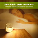 NEW Retails $80, AUVON Rechargeable Mini Motion Sensor Night Light, 2nd Gen Warm White LED Stick-On Closet Light with Dusk to Dawn Sensor, Adjustable Brightness for Wall, Stairs, Cabinet, Hallway (4 Pack)