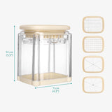 NEW Retails $40, Navaris Multifunctional Vegetable Chopper - French Fry Cutter, Food Chopper, Potato Cutter, Onion Dicer, Apple Slicer, 4 Interchangeable Blades - Dishwasher Safe - Cream