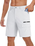 NEW TACVASEN Men's Summer Quick Dry Cargo Shorts Outdoor Casual Hiking Shorts, White, Sz 40