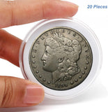 NEW 20 Pcs Clear Plastic Coin Capsules, Coin Collection Case of 5 Size with Gasket for Coin Collection Morgan Silver Dollar& Roosevelt Dime& Civil War Era Two-Cent Piece Coin | 18/23/28/33/38mm