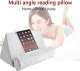 NEW iPad Stand - Lightweight Triangle Tablet Wedge, Portable for Bed, Floor, Desk, Sofa, Car (Gray)