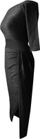 NEW Dresses for Women's Long Sleeve Round Neck Black Shimmer Dress Cocktail Maxi Dress, Sz XL, Retails $55