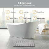 NEW Retails $46, Foldable Stone Bath Mat, Diatomaceous Earth Bath Mat, Non-Slip Super Absorbent Quick Drying Bath Stone Mat, Luxury Bath mat for Bathroom Kitchen Bathtub, 23.4 * 15.4" Gray