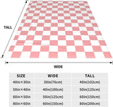 NEW Rosy White Checkerboard Throw Blanket Soft Cozy Plush Warm Fleece Blanket for Sofa Couch Bed 60"X50"