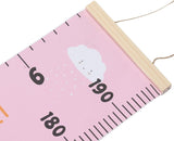 NEW Baby Growth Height Chart, Accurate Baby Height Growth Chart Ruler Removable Canvas Wall Hanging Measurement Chart for Home (Pink Cloud)