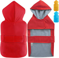 NEW LeerKing Dog Raincoat with Breathable Lining Lightweight Waterproof Dog Jacket Red, Size XXL