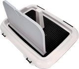 NEW Retails $44, Jeanoko Dog Training Mat, Indoor Dog Pet Toilet Diaper Holder Small Puppy Dog Toilet Indoor Puppy Training Toilet Plastic Cat Potty Fence Dog Scheduled Urination Potty Tray (Black)