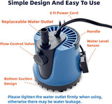 NEW Retails $56, 1/30HP 400 GPH Automatic Small Sump Pump 5 ft Max Head 115V Submersible Pool Cover Water Pump for Swimming Pool Garden Pond Basement, Auto Shut Off