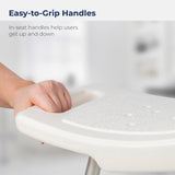 NEW Retails $77, Drive Medical Folding Shower Chair Without back, 1 count, White
