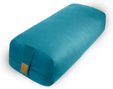 NEW Retails $65, Yoga Bolster (66x27x14 cm) Supportive Yoga Cushion for Restorative Yin Yoga Accessories Rectangular Bolster for Stretching Meditation Pillow 100% Organic Cotton Removable Washable Cover Large, Teal