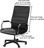 NEW Beieyosu Office Chair Cover, Universal Replacement Stretch Washable Office Computer Chair Slipcovers for Rotating Chair Office Armrests Chair, Dark Brown, Medium Chair Cover