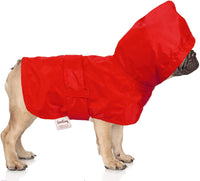 NEW LeerKing Dog Raincoat with Breathable Lining Lightweight Waterproof Dog Jacket Red, Size XXL