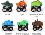 NEW Transport Truck Set Dinosaur Toys 6 Vehicles in Friction Powered Carrier Truck Cars Toys with Music and Light Gift for Toddlers-Most Popular Toys
