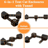NEW Retails $165+, Fairy Baby 6 in 1 Indoor/Outdoor Cat Enclosure, Cat Tunnel for Outside Small Animals, Dog Tent DIY Play House Foldable Playpen Enclosures for Rabbits, Cats, small pets