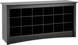 NEW Retails $165 Prepac BSS-4824 Shoe Storage Cubbie Bench, Black
