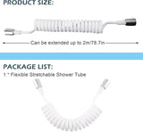 NEW Yunnyp Plastic PVC Spring Shower Hose, ABS Spring Flexible Shower Hose for Water Plumbing Toilet Bidet Sprayer Bathroom