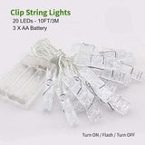 NEW String Photo Lights Photo Clip String Lights, Battery Powered LED Fairy Lights with Clips, Photo String Lights for Wedding Party, Christmas Party, Indoor and Outdoor Kids Room Wall Warm White (3M/10FT)