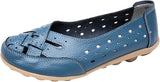 NEW Orthopedic Loafers in Breathable soft faux Leather, Comfy Closed Toe Casual Cushioned Flats Navy Blue, Sz 8.5! NOTE: OURS ARE DARK NAVY