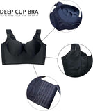 NEW 42D New Year A- One Fab Fit Underwire Bra Push Up T Shirt Bra Modern Demi Bra Lightly Padded Bra with Convertible Straps Compression Sports Bra, Black, Sz 42D